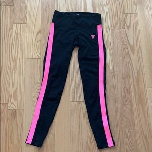 TNA black and hot pink leggings